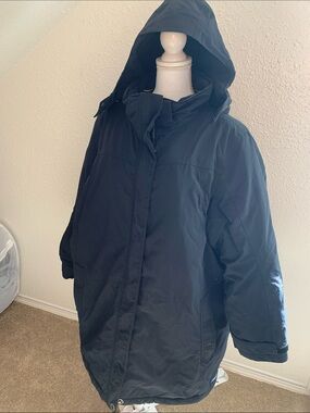 women lands end Sqall jacket plus size black